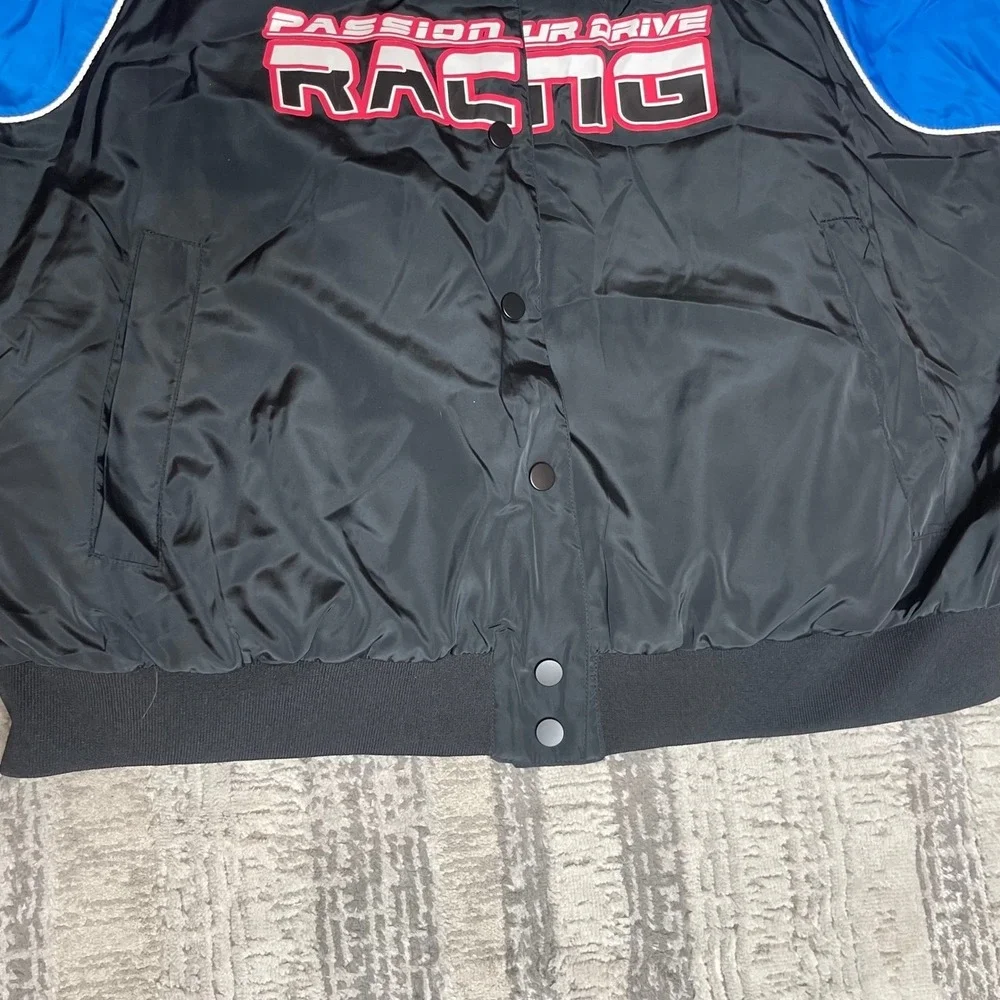 NWT Y2K Aeropostale Colorblock Racing Bomber Jacket Blue‎ Black Size XXL